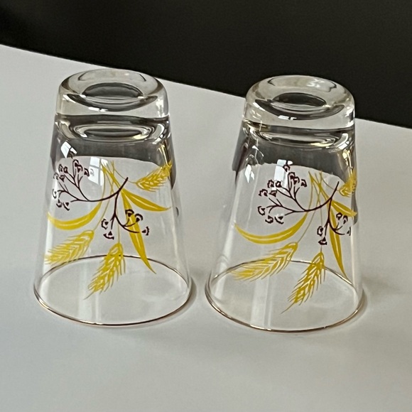 VTG 1950s Autumn Gold glasses Homer Laughlin for Century Service set/2, 4 oz - Picture 9 of 10